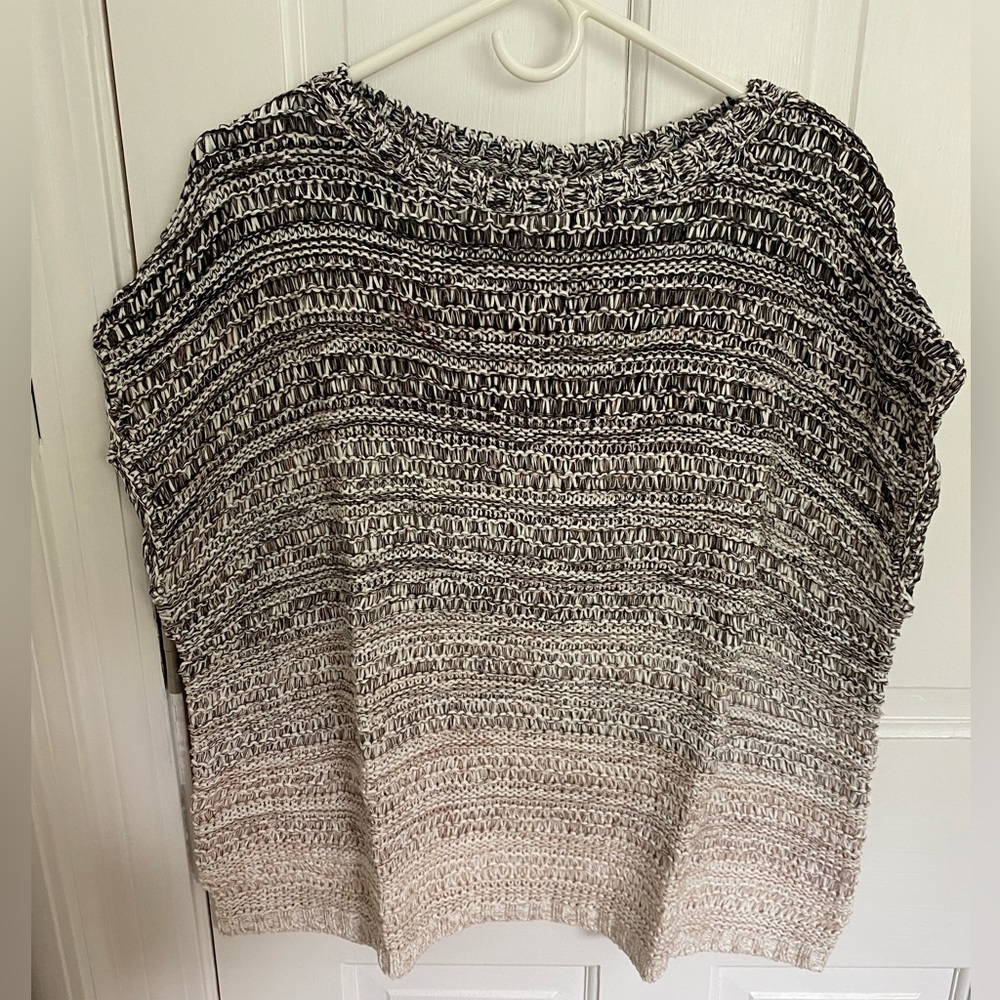 Marla Wynne Ombré Marled Knit Box Sweater XL